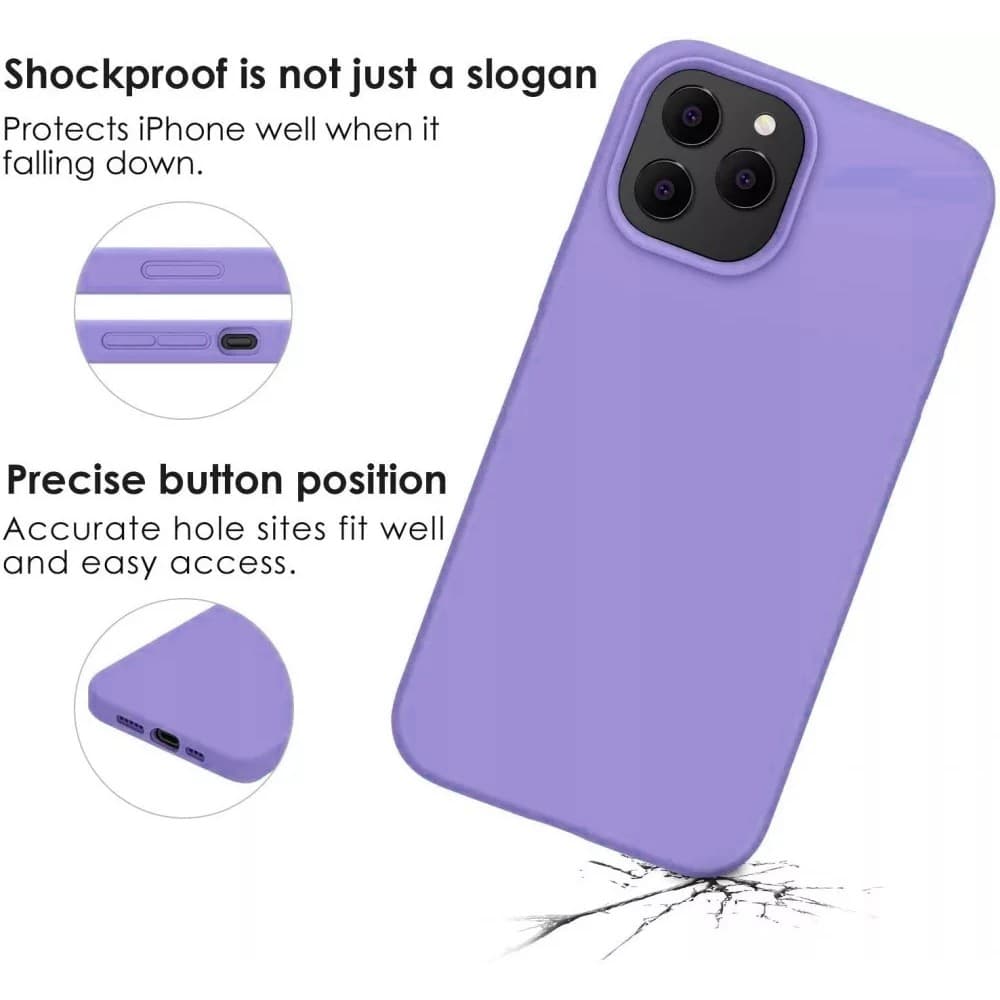 Husa Samsung Galaxy A41, Luxury Silicone, catifea in interior, protectie camere, mov lila 3