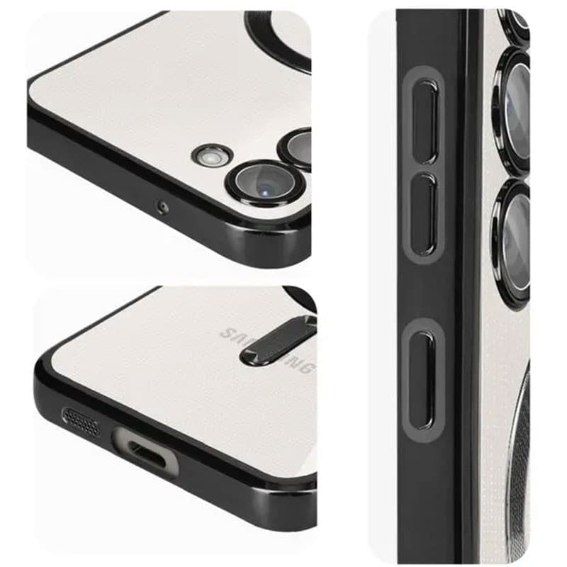 Husa Samsung Galaxy S22 Plus, Electroplating Magsafe TPU, protectie camera, margini negre 3