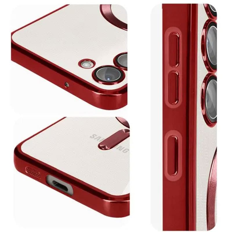 Husa Samsung Galaxy A15 5G, Electroplating Magsafe TPU, protectie camera, rosu 3