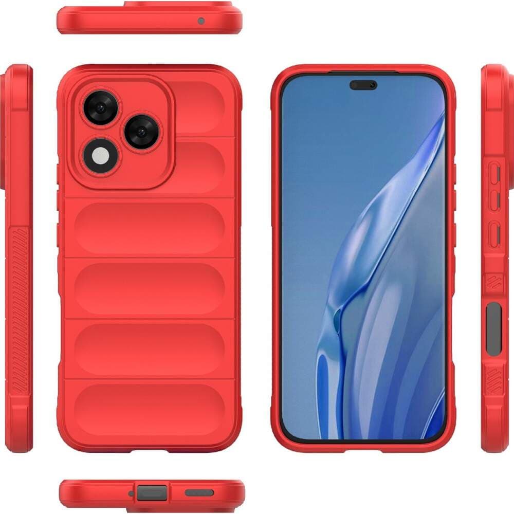 Husa Honor 400 Lite, Wave Silicone, protectie camera, catifea in interior, pure red 2