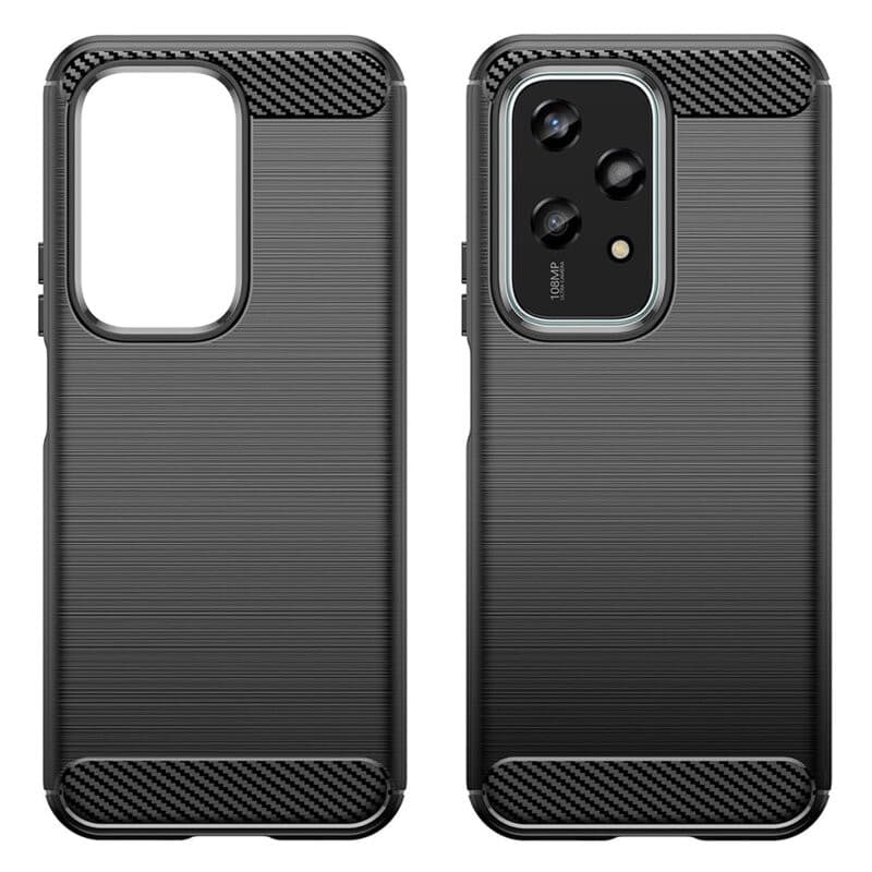 Husa protectie Honor 200 Lite, Carbon Stripe, TPU flexibil, albastra 4