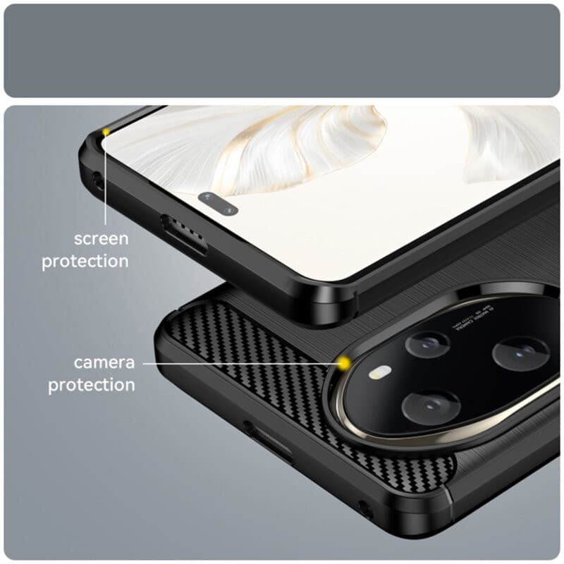 Husa protectie Honor 200 Pro, Carbon Stripe, TPU flexibil, albastra 5