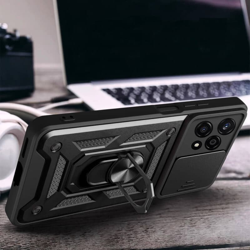 Husa Honor 200, Camshield Armor, inel sustinere, protectie camera, neagra 2