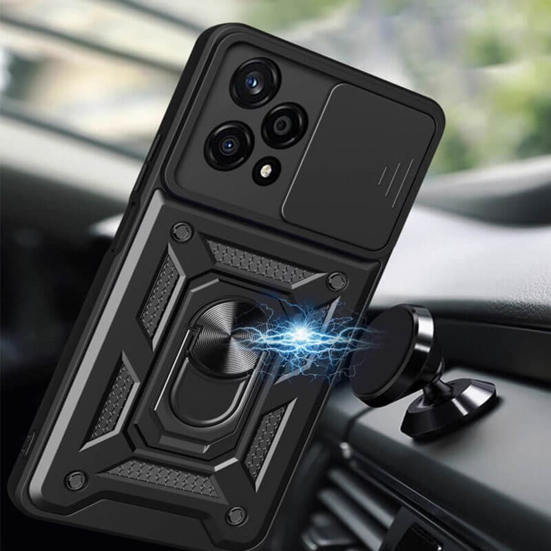 Husa Honor 200, Camshield Armor, inel sustinere, protectie camera, neagra 3