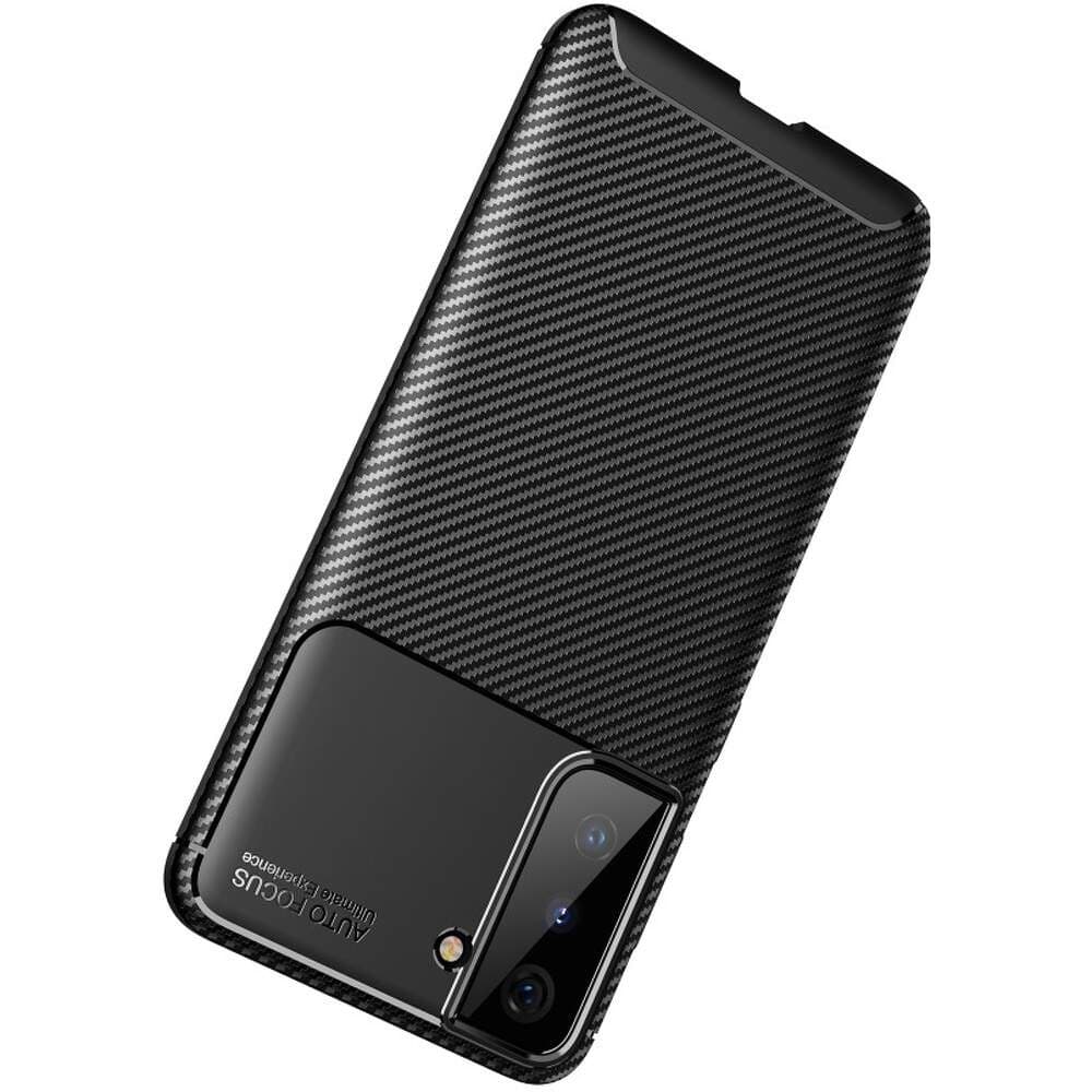 Husa Carbon Fiber pentru Samsung Galaxy S25, aspect carbon, neagra 4