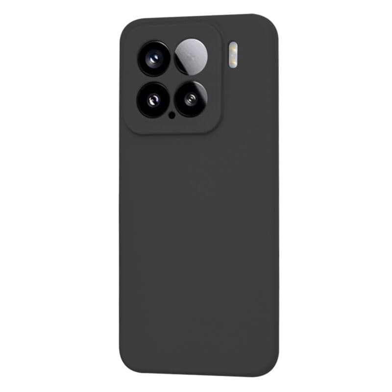 Husa protectie Xiaomi 15, Luxury Silicone, protectie camera, catifea in interior, navy blue 3