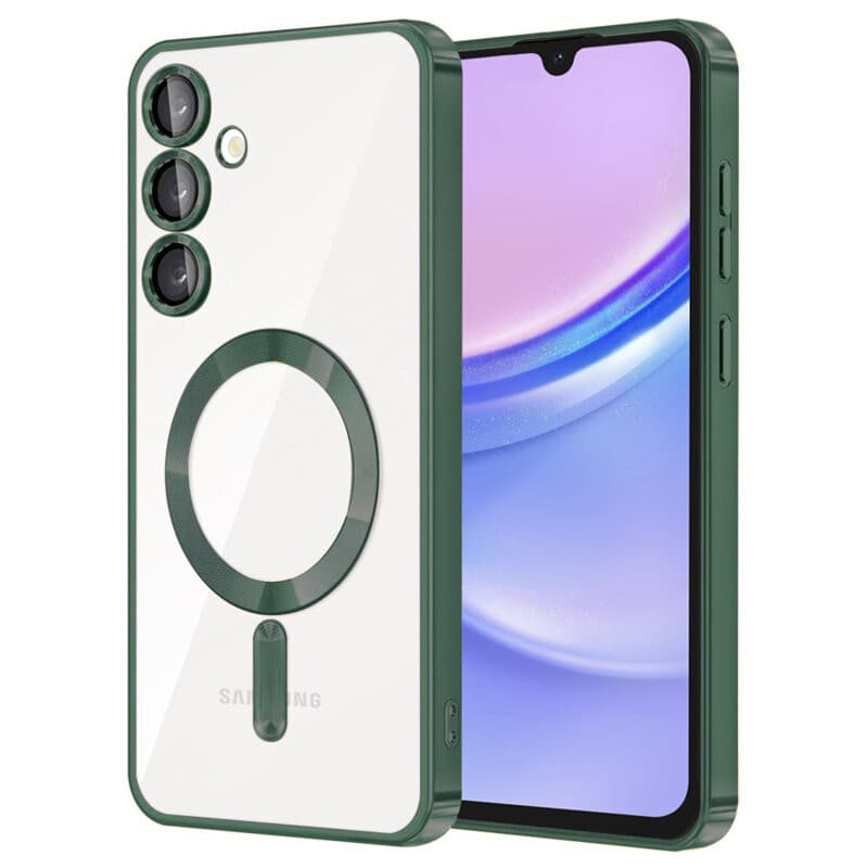 Husa Samsung Galaxy A26, Electroplating Magsafe TPU, protectie camera, verde 2