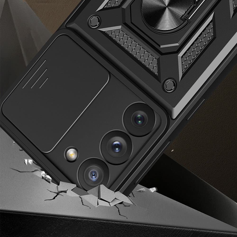 Husa Honor 200 smart, Camshield Armor, inel sustinere, protectie camera, negru 3
