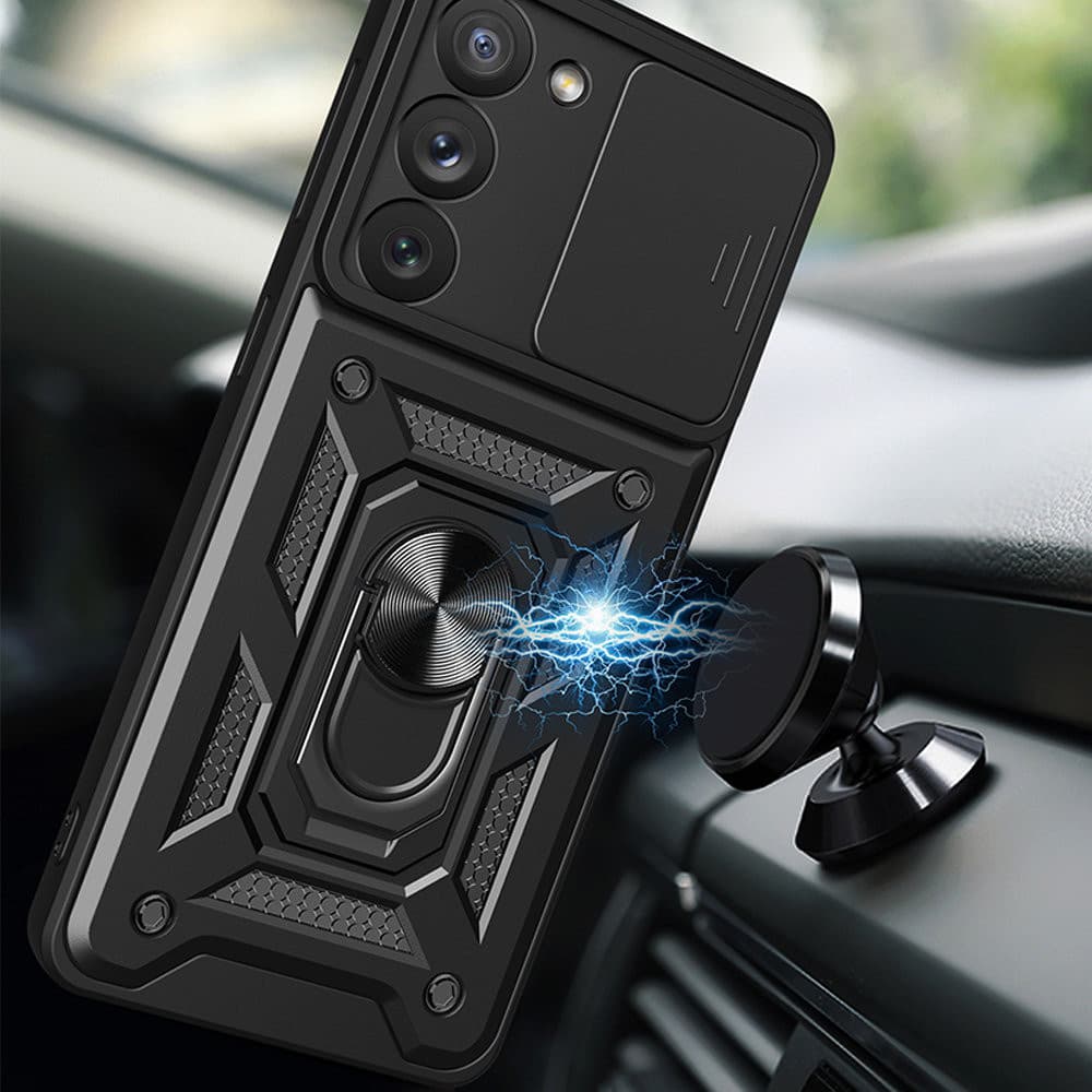Husa Honor 200 smart, Camshield Armor, inel sustinere, protectie camera, rosie 4