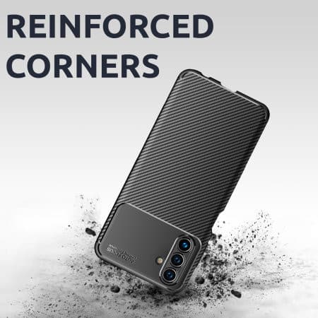 Husa Carbon Fiber pentru Samsung Galaxy A24, aspect carbon, neagra 4