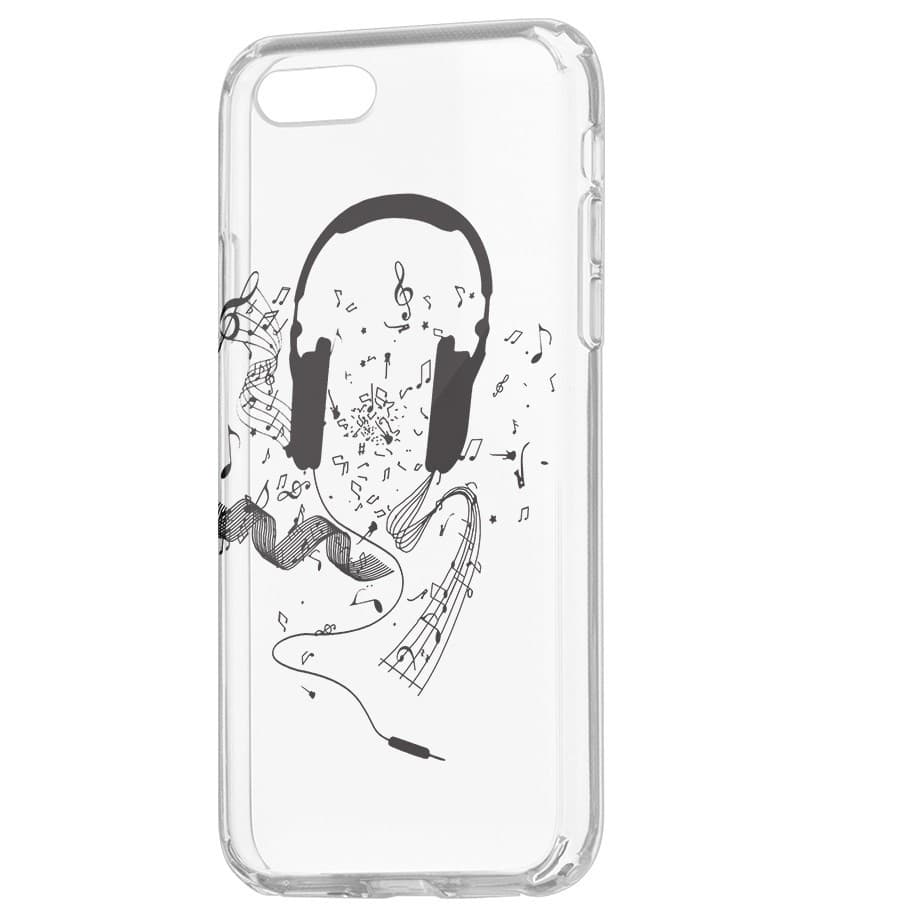 Husa de protecție pentru iPhone XS Max, TPU transparent, model Music 1 2