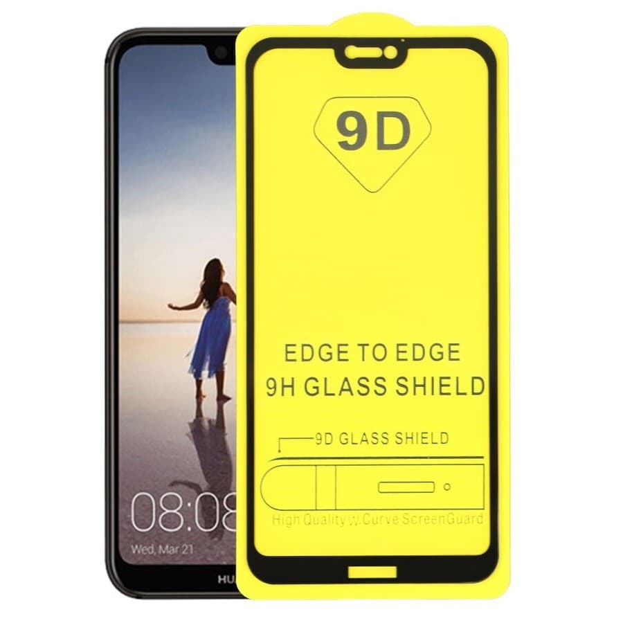 Folie de sticla Full Glue pentru Huawei P20 Lite, margini negre 2