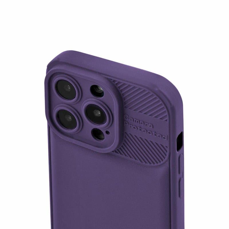 Husa Apple iPhone 12 Pro, Camera Protect, silicon moale, flexibil, mov 3