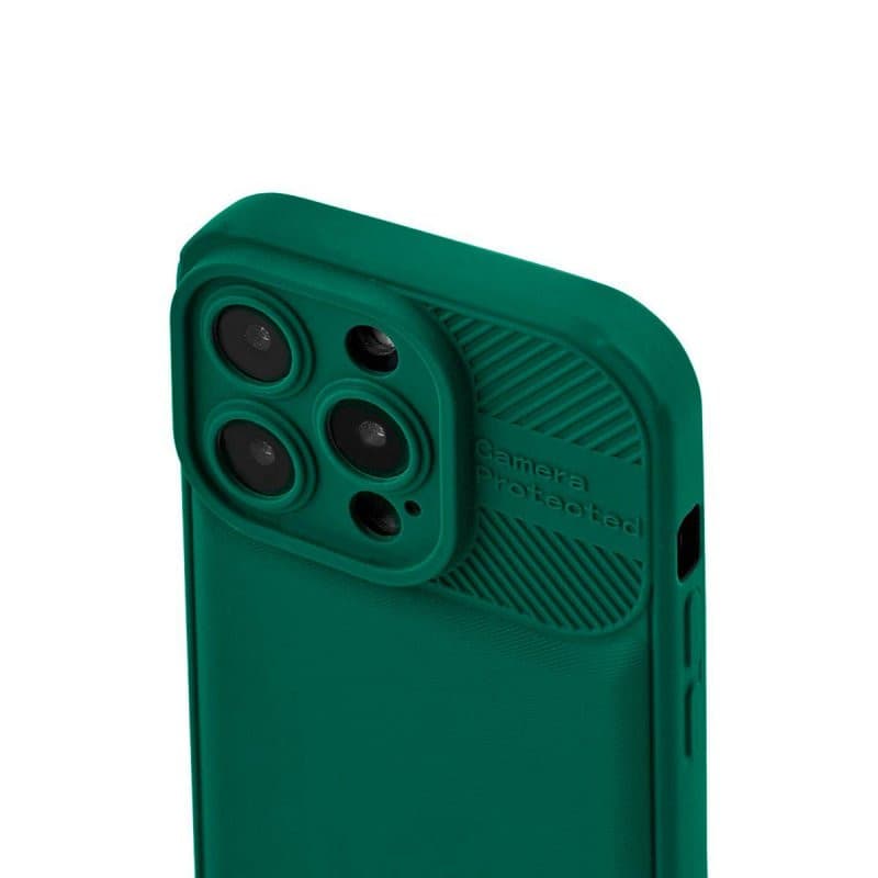 Husa Apple iPhone 12 Pro, Camera Protect, silicon moale, flexibil, verde 2