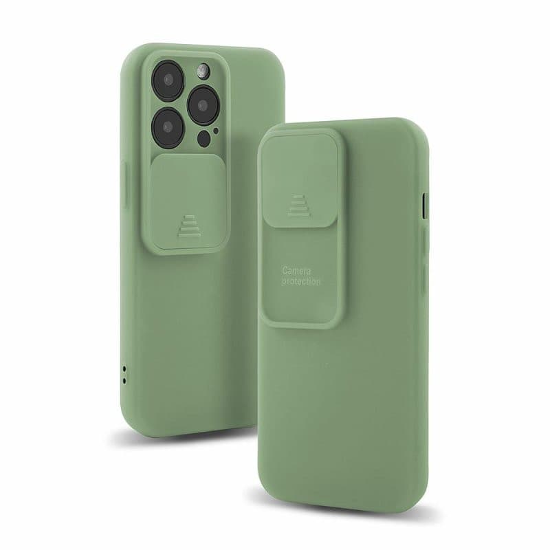 Husa Apple iPhone 13 Pro, Vertical Slide TPU, silicon moale, flexibil, albastra 5
