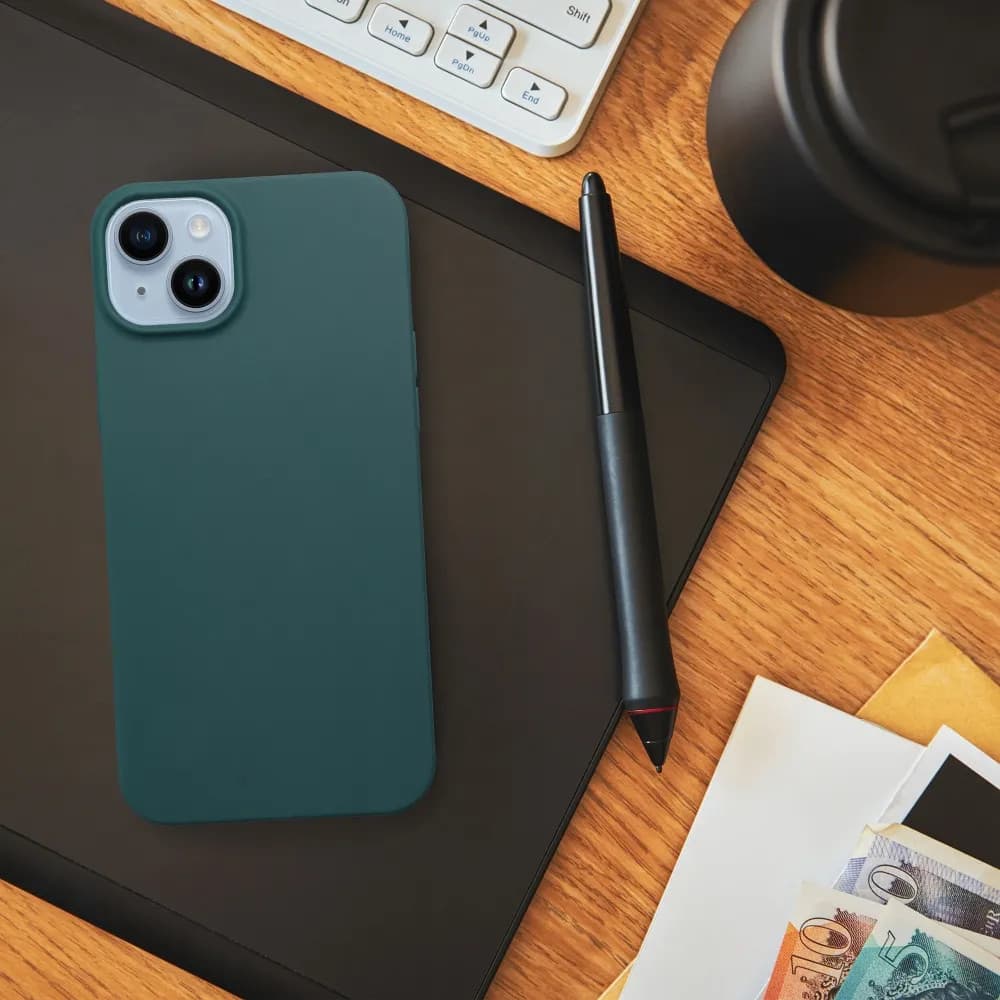 Husa Apple iPhone 12 Pro, Matt TPU, silicon moale, verde inchis 4