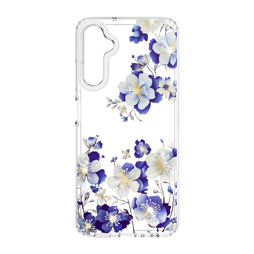 Husa Samsung Galaxy A25, IMD Print Case, TPU flexibil, transparent, Floral 2