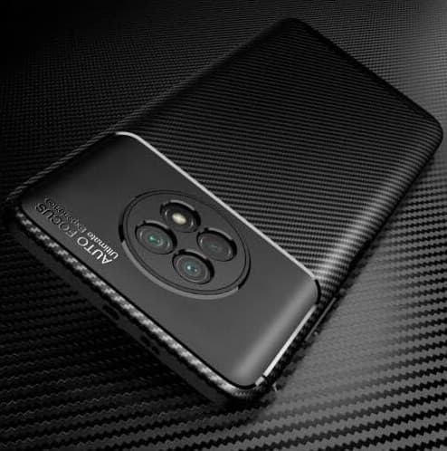 Husa Xiaomi Redmi Note 13 5G, Carbon Fiber, aspect carbon, protectie camere, neagra 2