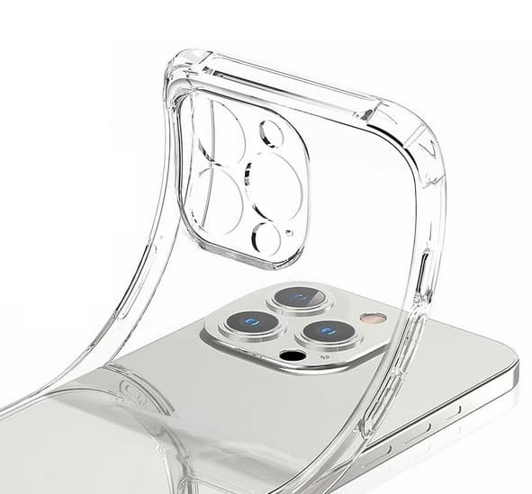 Husa Apple iPhone 12 Pro Max, TPU transparent, intarituri in colturi, grosime 1,5 mm 2