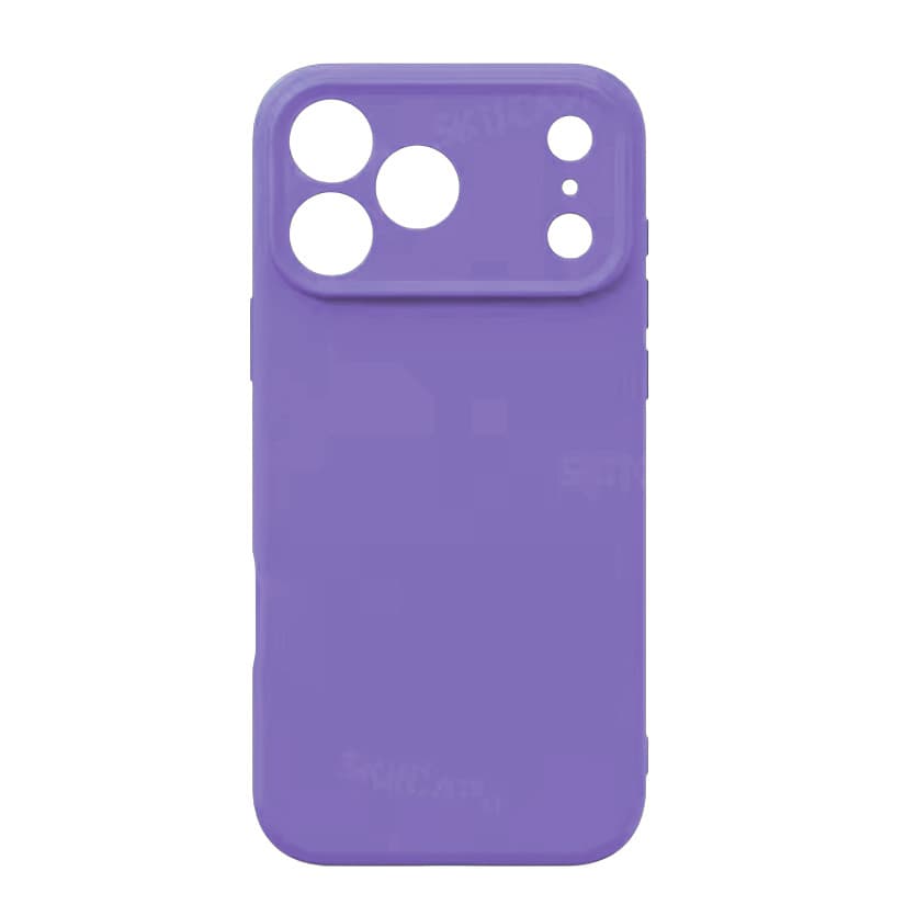 Husa Apple iPhone 17 Pro, Luxury Silicone, protectie camera, catifea in interior, mov 2