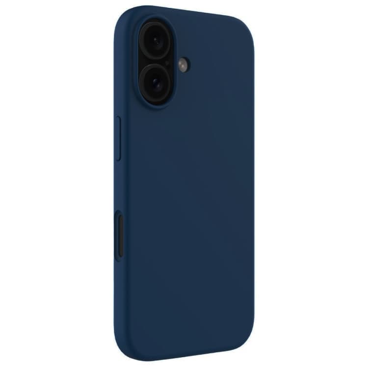 Husa Apple iPhone 16 Plus, Luxury Silicone, catifea in interior, albastru inchis 2