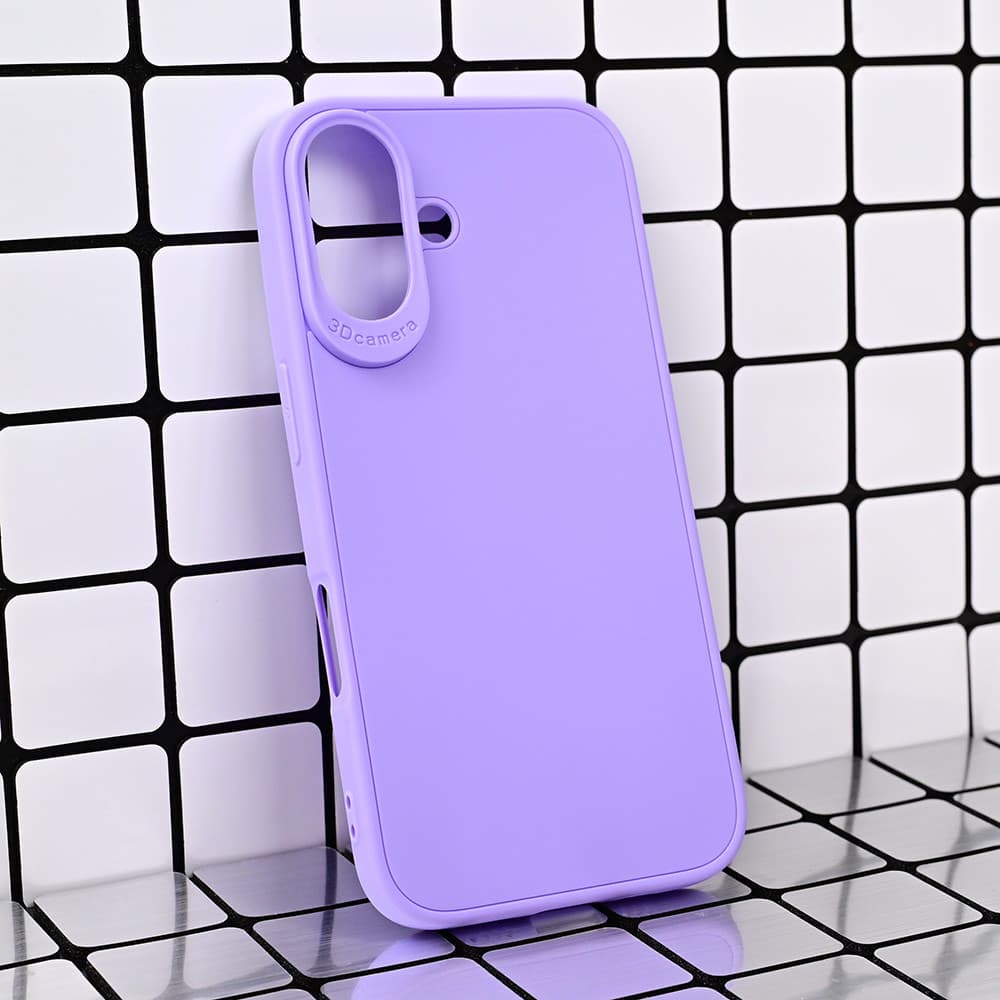 Husa protectie Apple iPhone 16 Plus, Matt TPU My Choice, silicon moale, mov lila 3