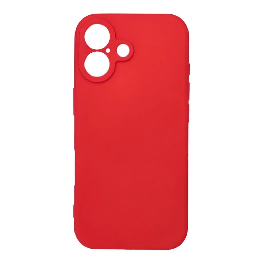 Husa Apple iPhone 17, Luxury Silicone, catifea in interior, protectie camera, rosie 2