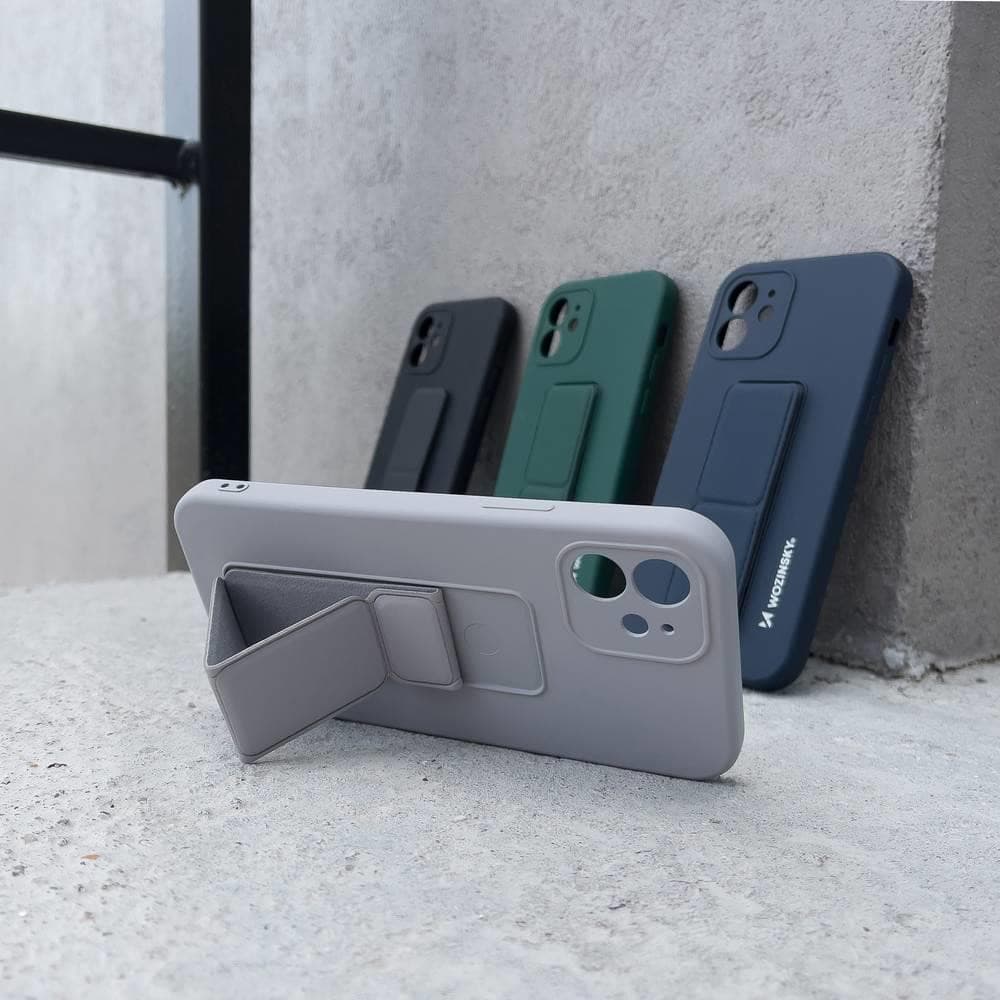 Husa protectie Wozinsky Kickstand pentru Apple iPhone 12 Pro, albastru deschis 4