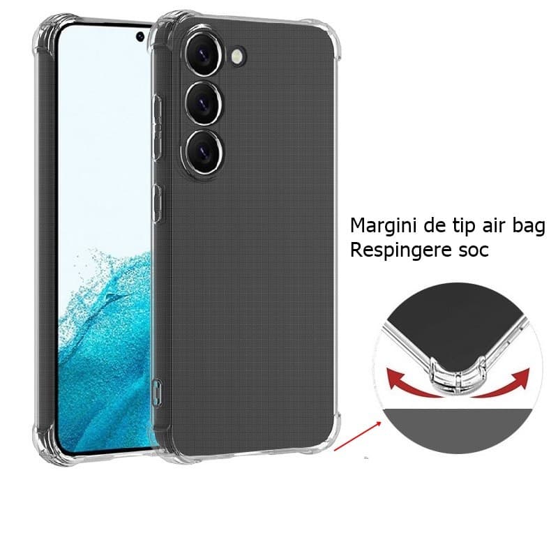 Husa Samsung Galaxy A34 5G, TPU transparent, intarituri in colturi, grosime 1,5 mm 2