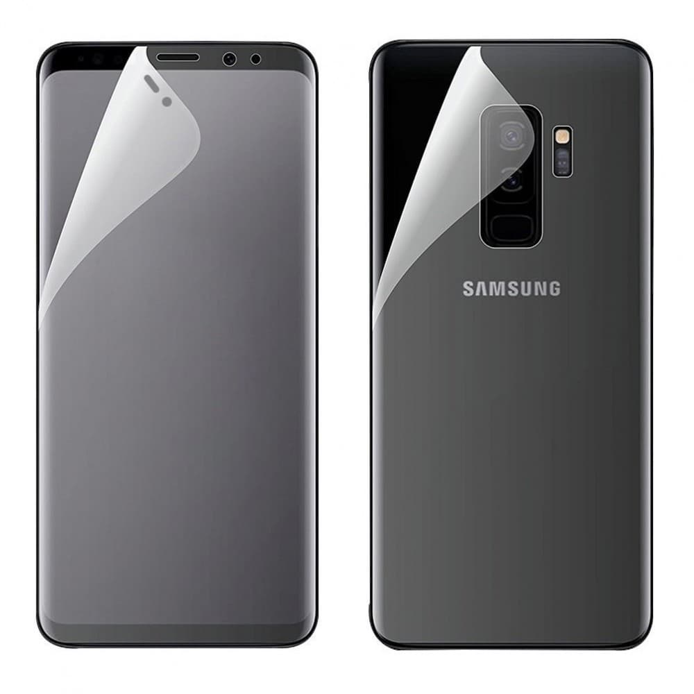Set 2 folii protectie Samsung Galaxy S9 (fata + spate), din plastic, transparente 2