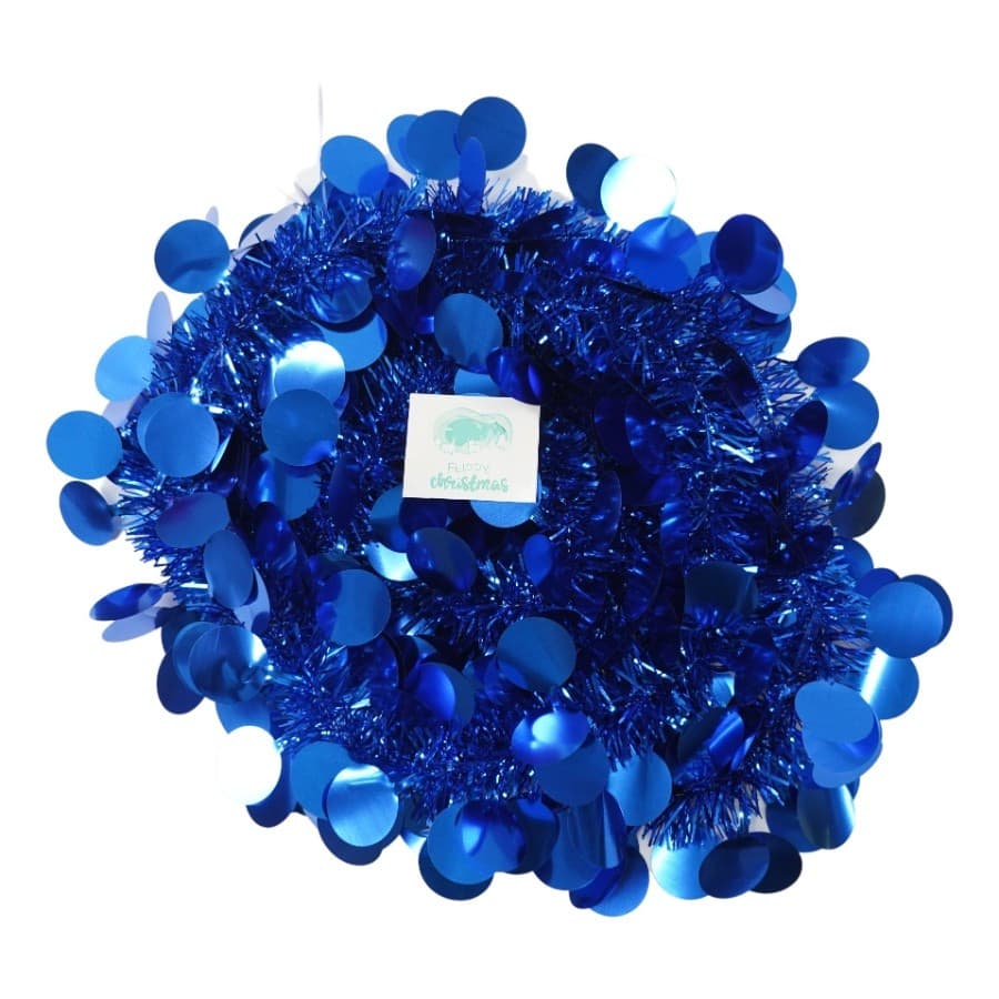 Beteala Craciun, 2 m x 11 cm, folie PVC, interior/exterior, albastra 2