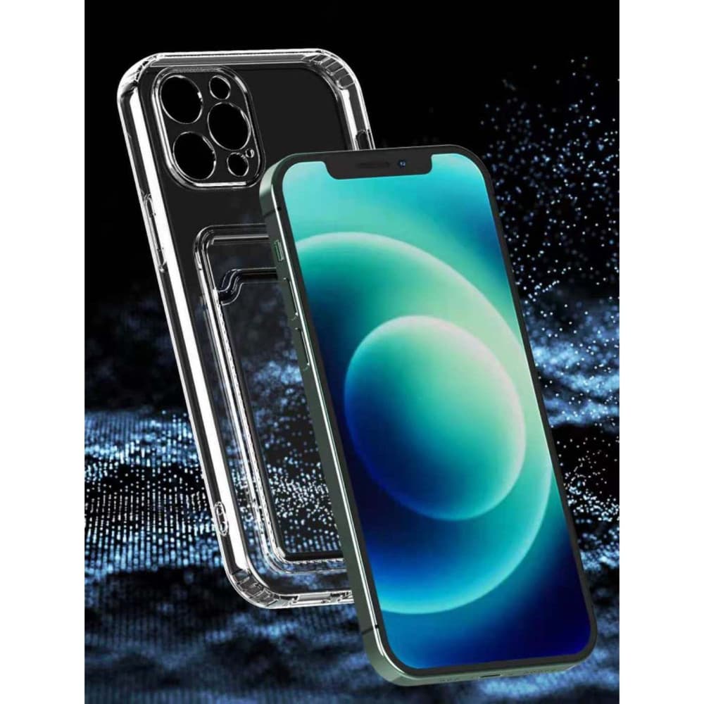 Husa Samsung Galaxy A12, Clear Wallet, suport carduri/cartele, transparenta 4