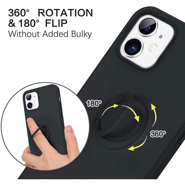 Husa protectie Finger Ring pentru Samsung Galaxy A12, rosie 4