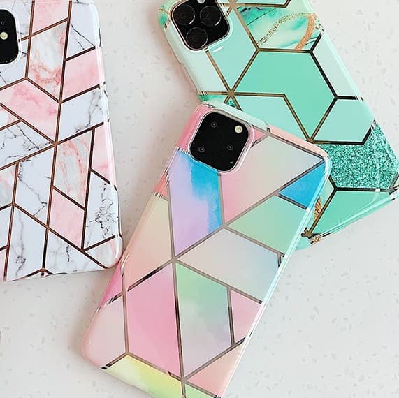 Husa protectie Geometric Marble pentru Apple iPhone 12 Pro, model 2 2
