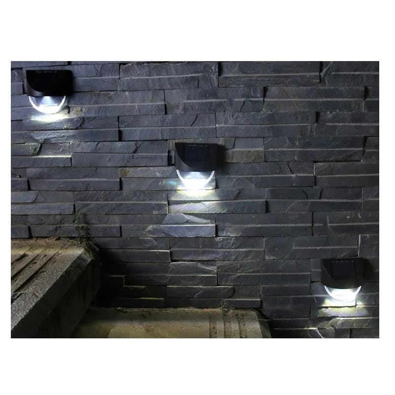 Aplica solara LED, ABS/Policarbonat, rezistent la apa IP65, 1 LED, pentru gradina, casa, balcon, terasa, 1.2V, 600mah, 8.8 x 8.5 cm, alb rece 2