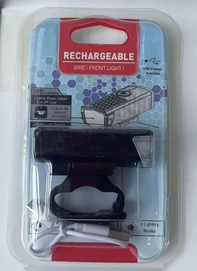 Far cu LED proiector pentru bicicleta/trotineta, reincarcabil, cablu USB inclus, negru 5
