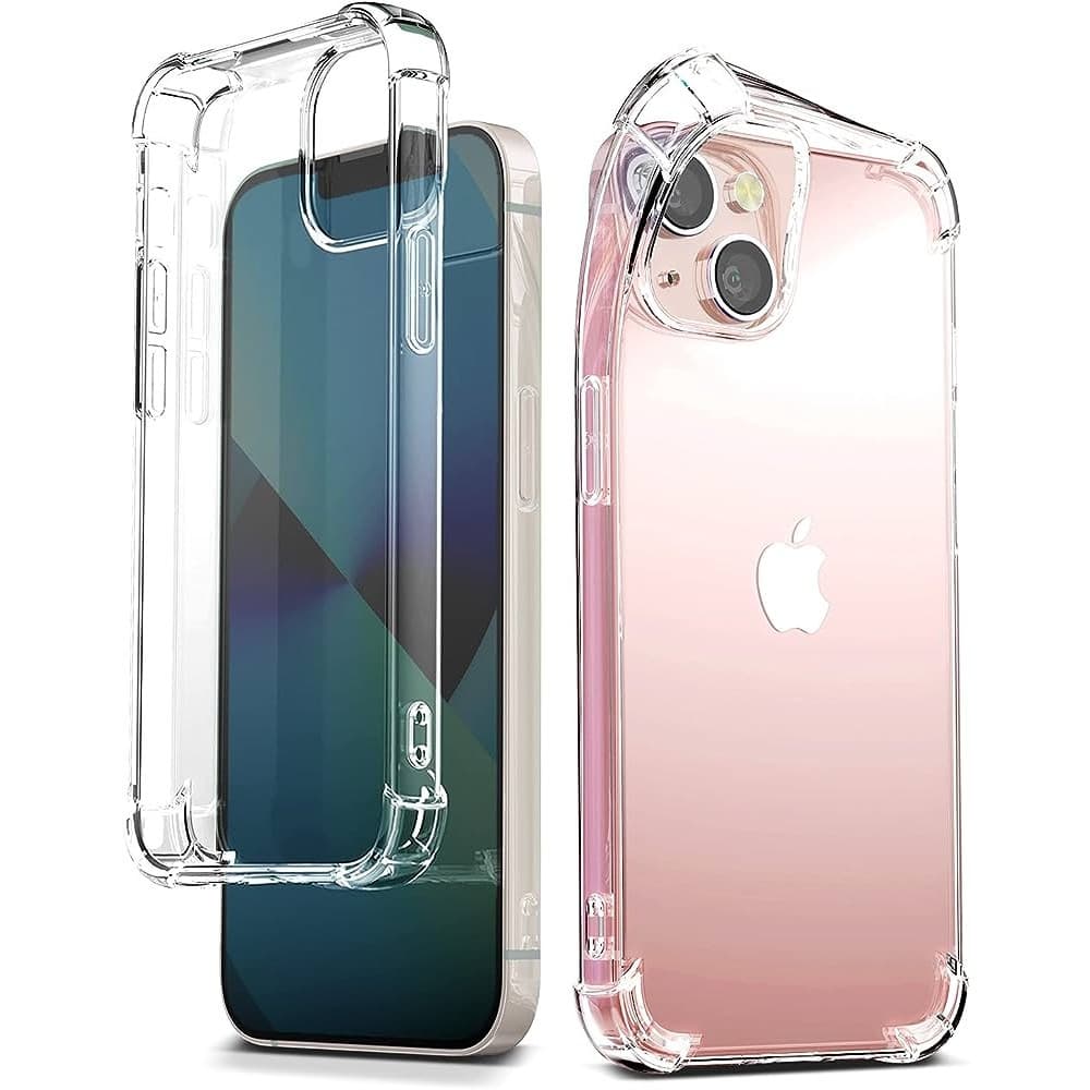 Husa Apple iPhone 15 Plus, TPU transparent, intarituri in colturi, grosime 1,5 mm 2