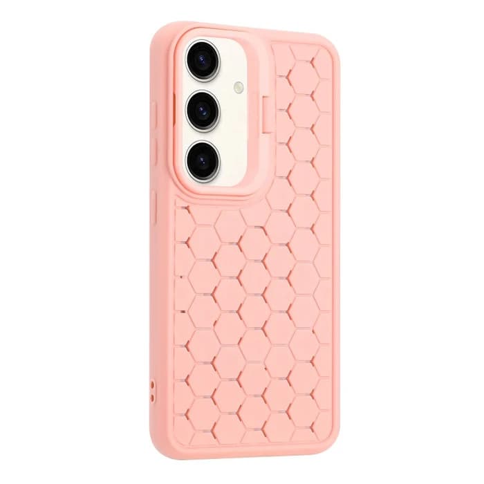Husa Samsung Galaxy S24 Ultra, HoneyComb Bracket, functie stand, roz pal 4