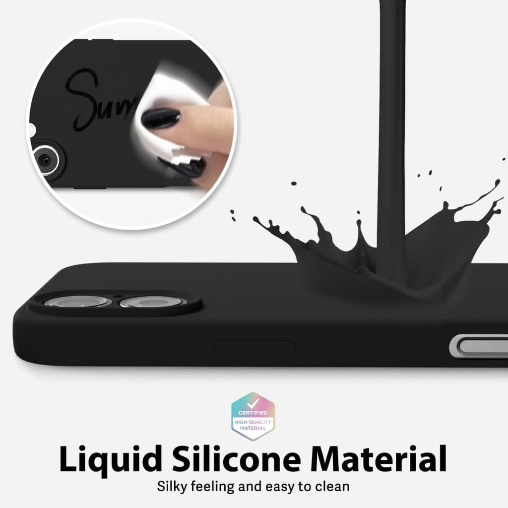 Husa protectie Apple iPhone 16 Plus, Matt TPU, protectie camera, neagra 3