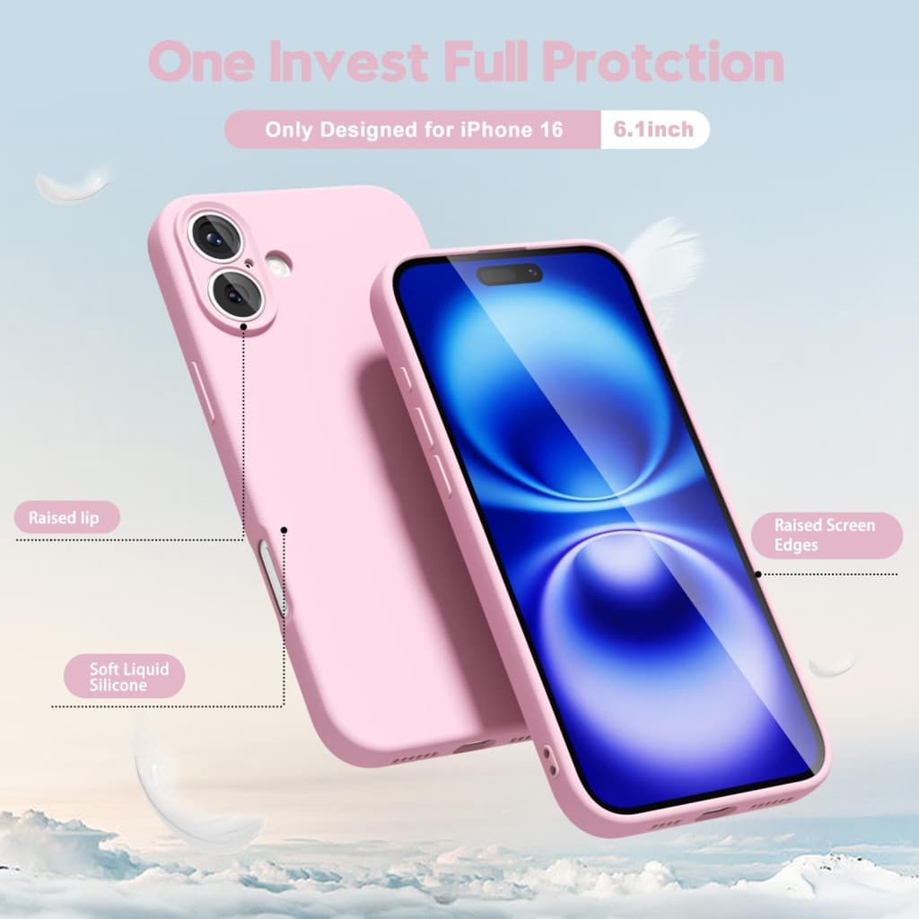 Husa protectie Apple iPhone 16 Plus, Matt TPU, protectie camera, roz pal 4