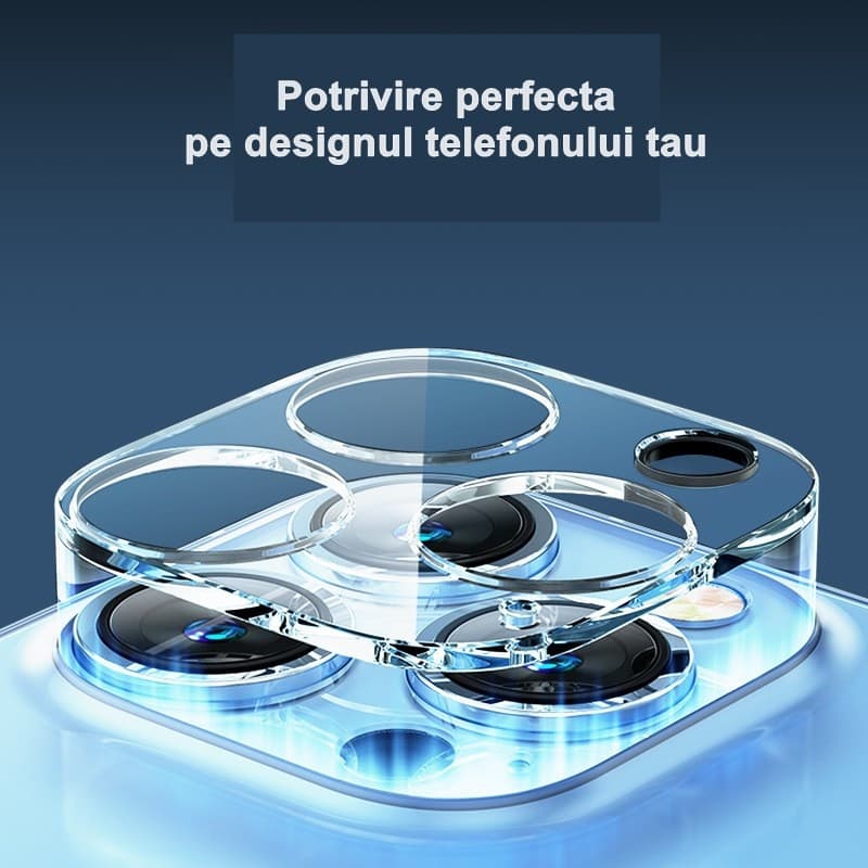Folie de sticla Apple iPhone 16 Pro, protectie camera spate, transparenta 2