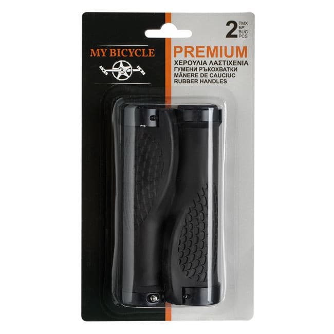 Manere negre premium pentru ghidon bicicleta, 13 x 4 cm, set 2 bucati 4