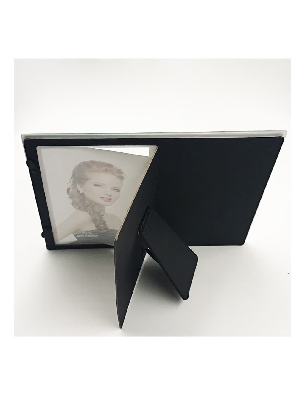 Rama foto decorativa din sticla, cu fotografia ta, mesaj Te iubesc 1 4