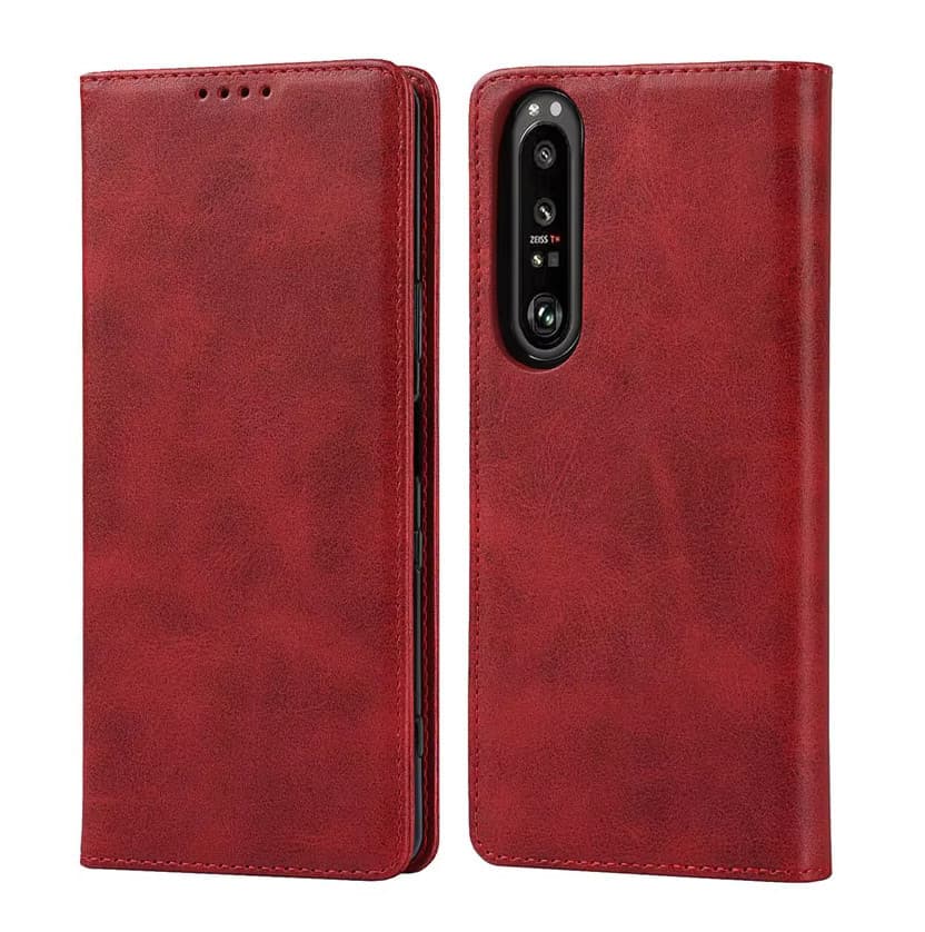 Husa Samsung Galaxy A34, Elegant Book Case, inchidere magnetica, rosie 2