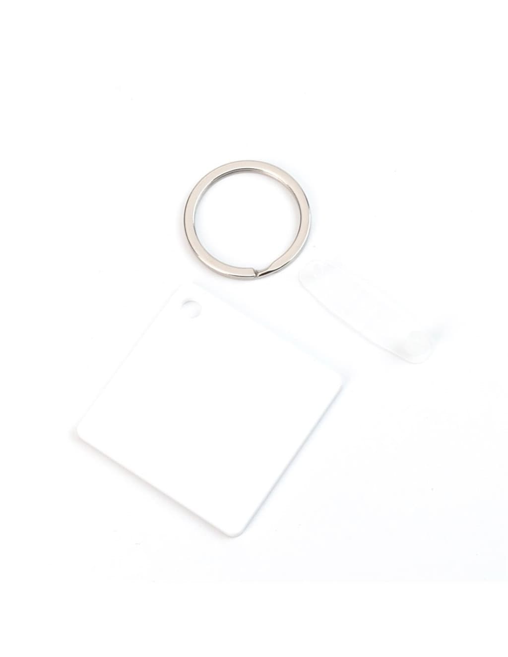 Breloc din plastic, personalizat cu poza ta, inel de sustinere metalic, 4.5 x 4.5 cm 2