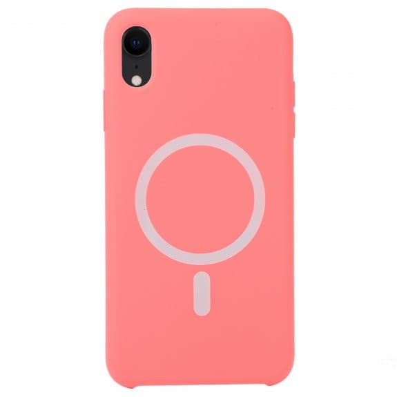 Husa Apple iPhone 13 Pro, Magsafe Silicone, protectie camera, microfibra, roz pal 1