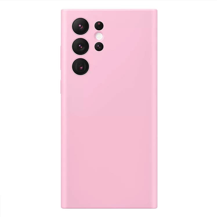 Husa Samsung Galaxy S24 Ultra, Luxury Silicone, catifea in interior, protectie camere, roz deschis 1
