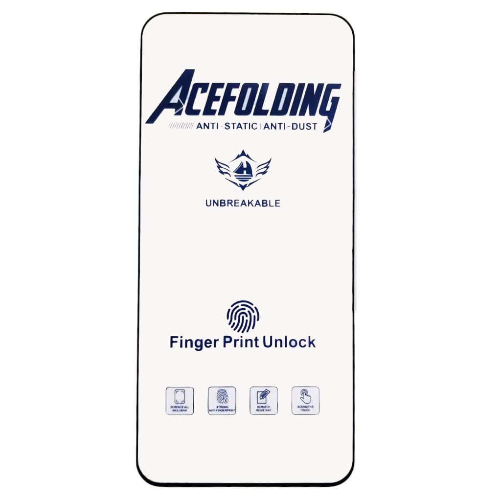 Folie de sticla Samsung Galaxy S24 Plus, ACE Folding Full Glue, deblocare amprenta, margini negre 1