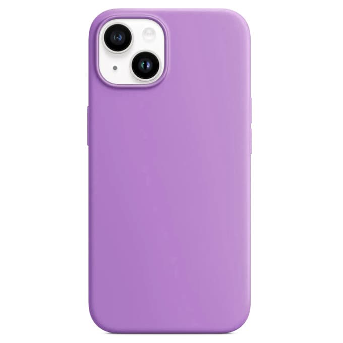 Husa Apple iPhone 15 Plus, Luxury Silicone, catifea in interior, mov lila 1