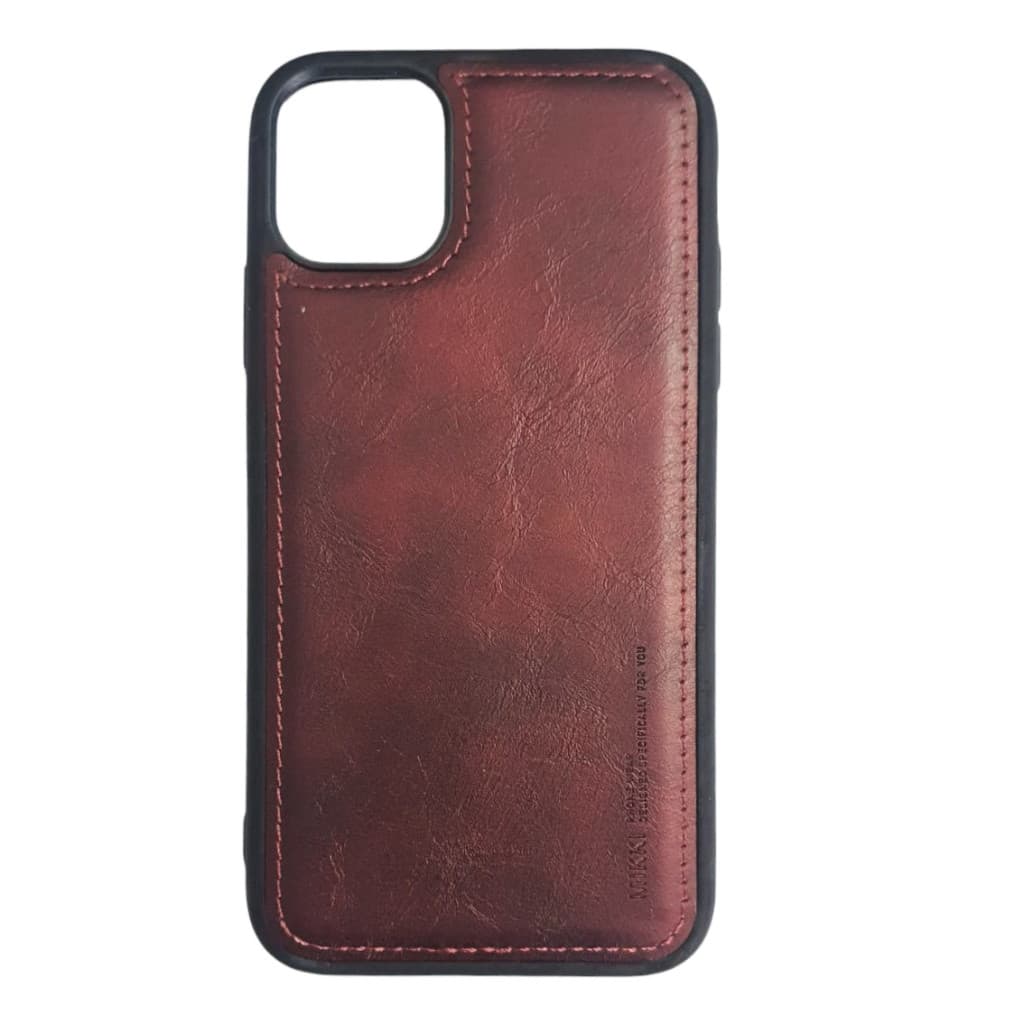 Husa Apple iPhone 11, Leather Cover, TPU si piele ecologica, visinie 1